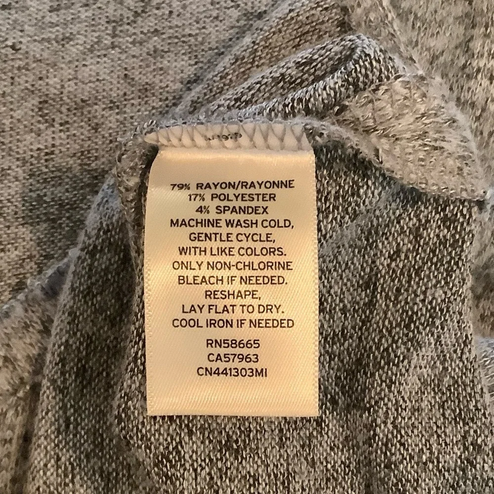 Caslon heather blue short sleeve v-neck sweater.